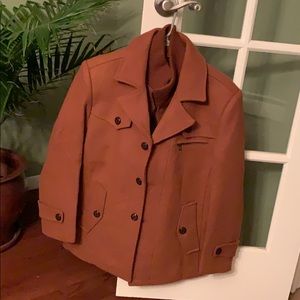 Brown/tan peacoat jacket